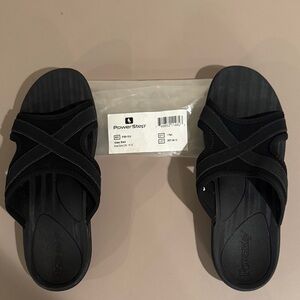 PowerStep Black Recovery Slide Sandals